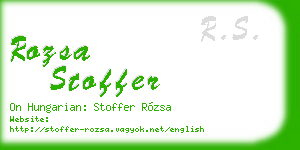 rozsa stoffer business card